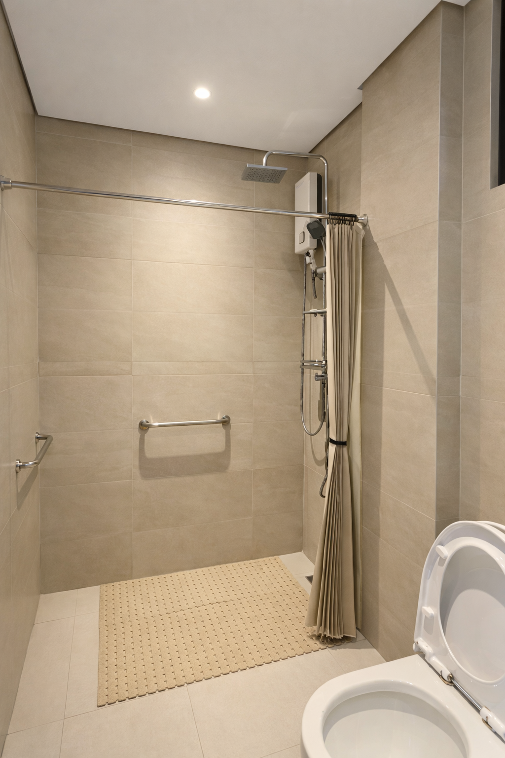 Bathroom shower angle for the room